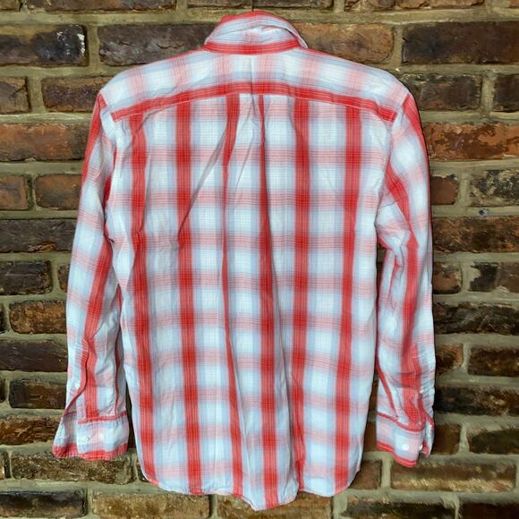 J. Crew Red Plaid Boyfriend Long Sleeve Button Up Shirt Women's Size XS - Picture 6 of 6